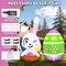 2 Pcs 4FT Easter Inflatable Bunny & Egg Outdoor Decorations, Easter Inflatables Blow up Yard Bunny Egg Decoration with LED Lights for Easter Egg Hunting Holiday Party Spring Décor